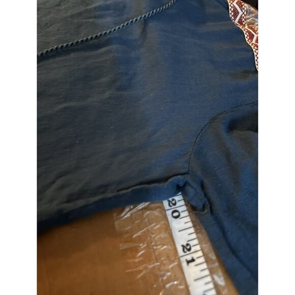 BKE x GIMMICKS Tasseled Peasant Top Womens Sz M Boho Bohemian Tasseled Hippie - Picture 6 of 12